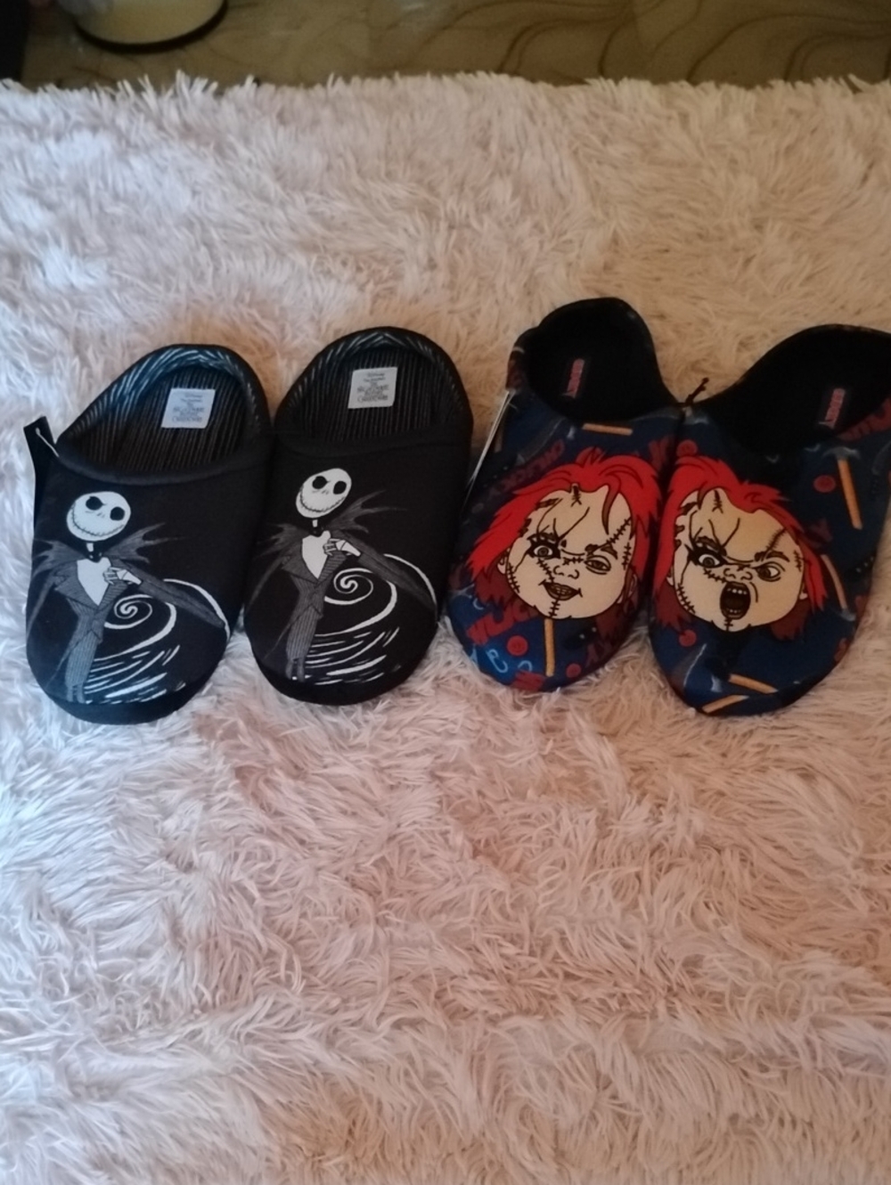 Nightmare Before Christmas and Chucky Slippers In Men's Size 13